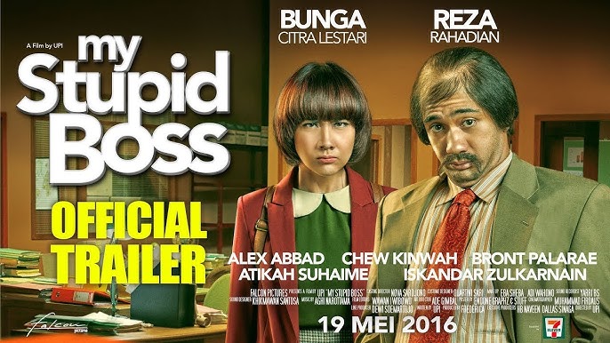 Poster film My Stupid Boss yang menampilkan Bunga Citra Lestari dan Reza Rahadian, dua karakter utama dalam komedi kantor ini.