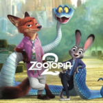 Karakter utama Zootopia 2, Nick Wilde si rubah dan Judy Hopps si kelinci, bersama dengan karakter baru, ular dengan desain yang menarik.