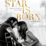 Poster film A Star Is Born (2018) menampilkan Bradley Cooper dan Lady Gaga duduk berhadapan sambil bermain gitar