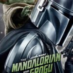 Poster The Mandalorian and Grogu dengan Mandalorian dan Grogu dalam gaya epik, menunjukkan ikatan mereka yang tak terpisahkan.