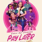 Poster film Check Out Sekarang, Pay Later (CAPER) yang menampilkan Amanda Manopo, Devano Danendra, dan Fajar Sadboy sebagai pemeran utama dengan tema pinjaman online yang mengubah hidup.